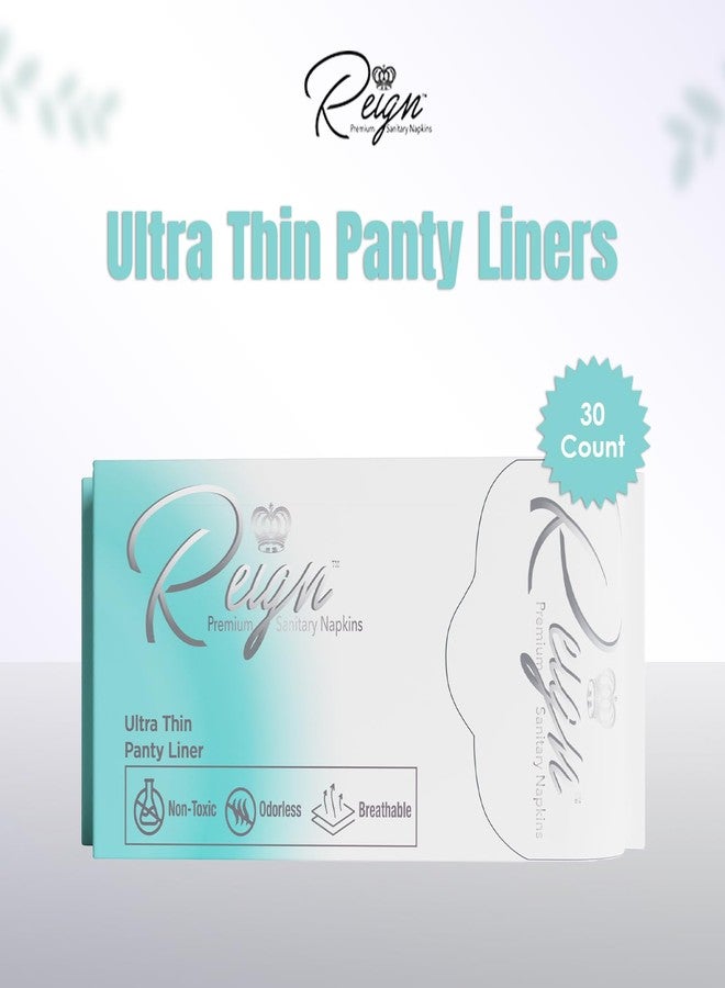 Reign Ultra Thin Panty Liners, Menstrual Sanitary Napkins for Women, Women's Period Pads (30 Count) - Image 2